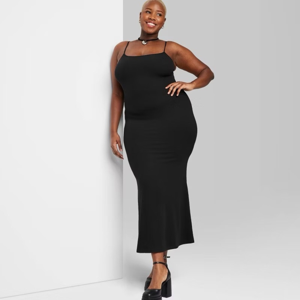 Ribbed Maxi Slip Dress